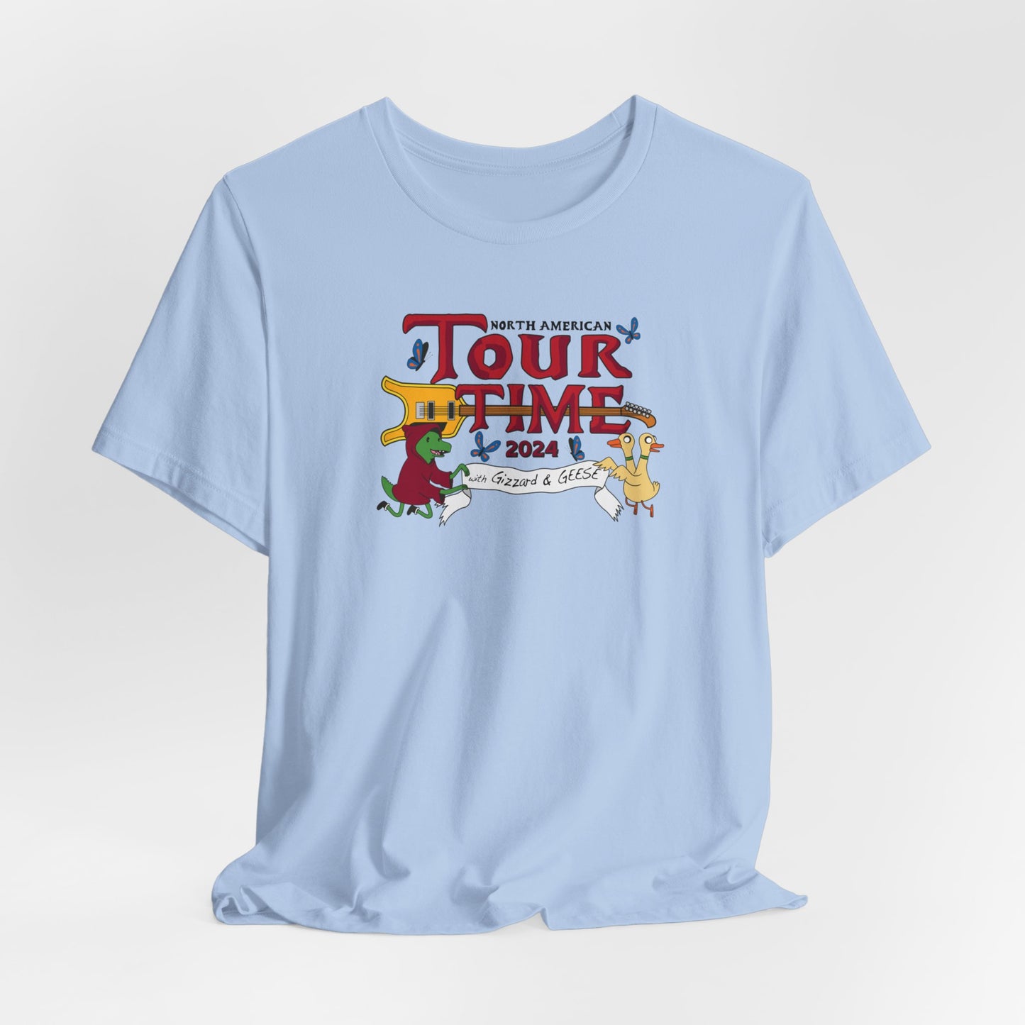 Tour Time (with Gizzard and GEESE) KGLW 2024 Inspired Fan Art - Adult Unisex Jersey Short Sleeve Tee