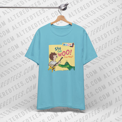 Stu Can Woo! Can You? Parody - Adult Unisex Jersey Short Sleeve Tee