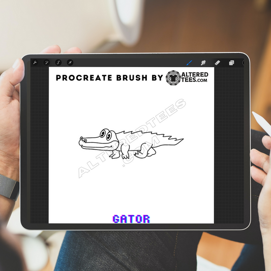 Gator - Procreate Stamp Brush [Instant Download]