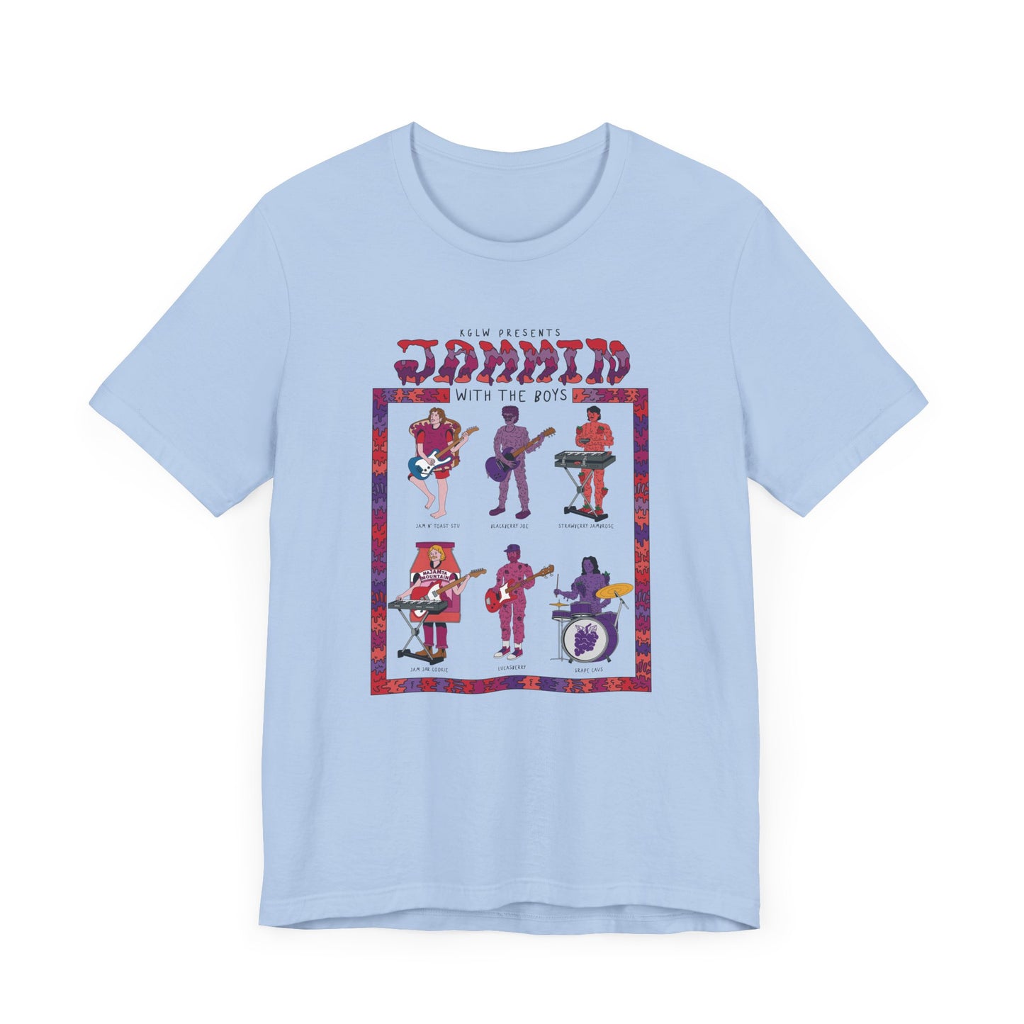 Jammin with the Boys Jam Band- Adult Unisex Jersey Short Sleeve Tee