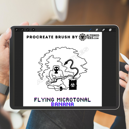 Flying Microtonal Banana - Procreate Stamp Brush [Instant Download]