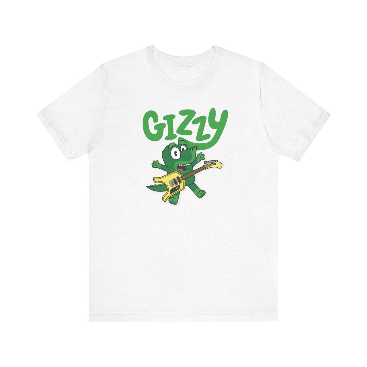 Gizzy Parody with Flying Microtonal Banana Guitar - Adult Unisex Jersey Short Sleeve Tee