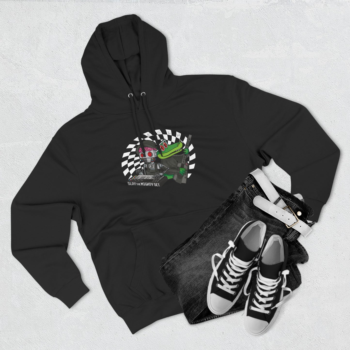 Slay the Mighty Set with Han-Tyumi and Gator - Unisex Heavy Blend™ Hooded Sweatshirt