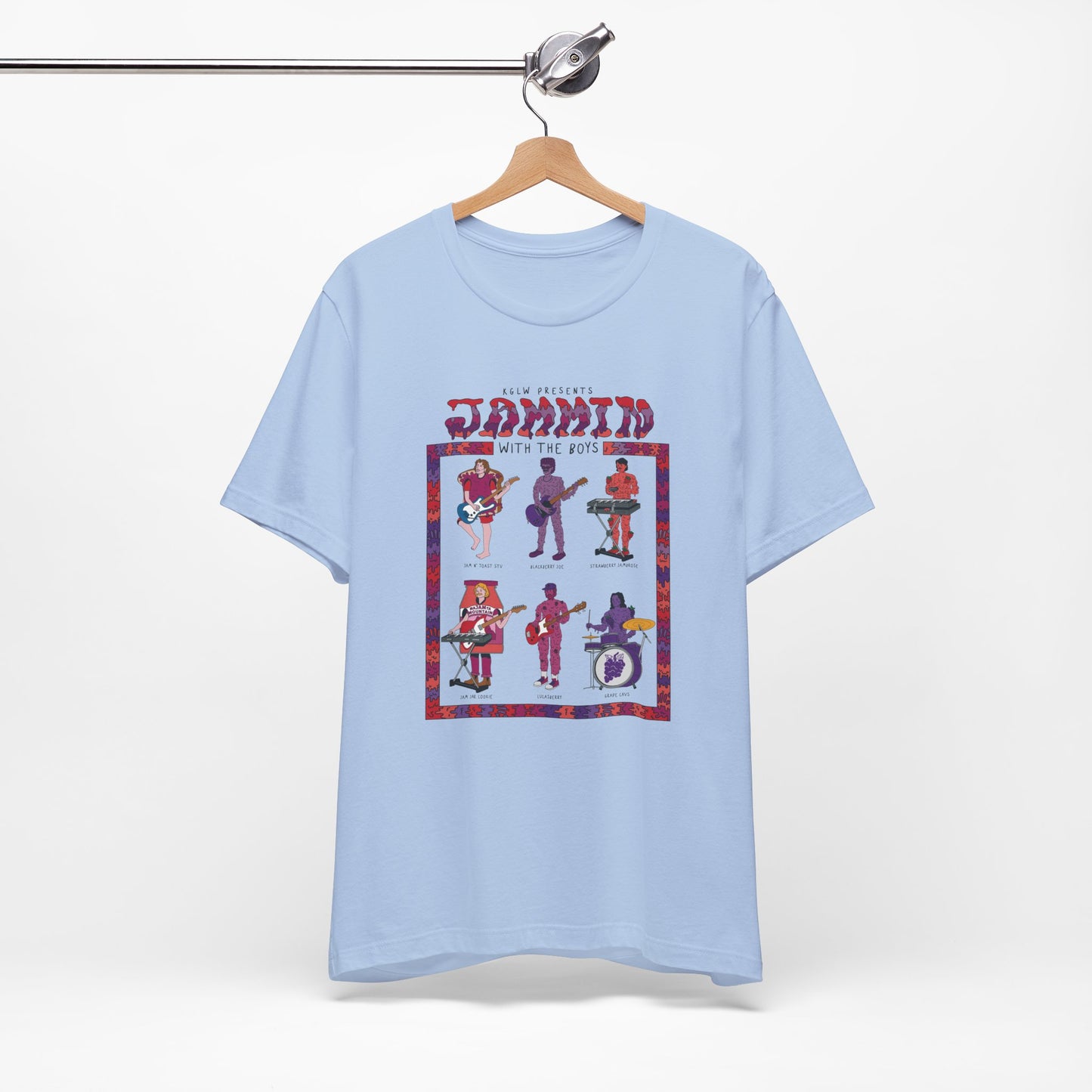 Jammin with the Boys Jam Band- Adult Unisex Jersey Short Sleeve Tee