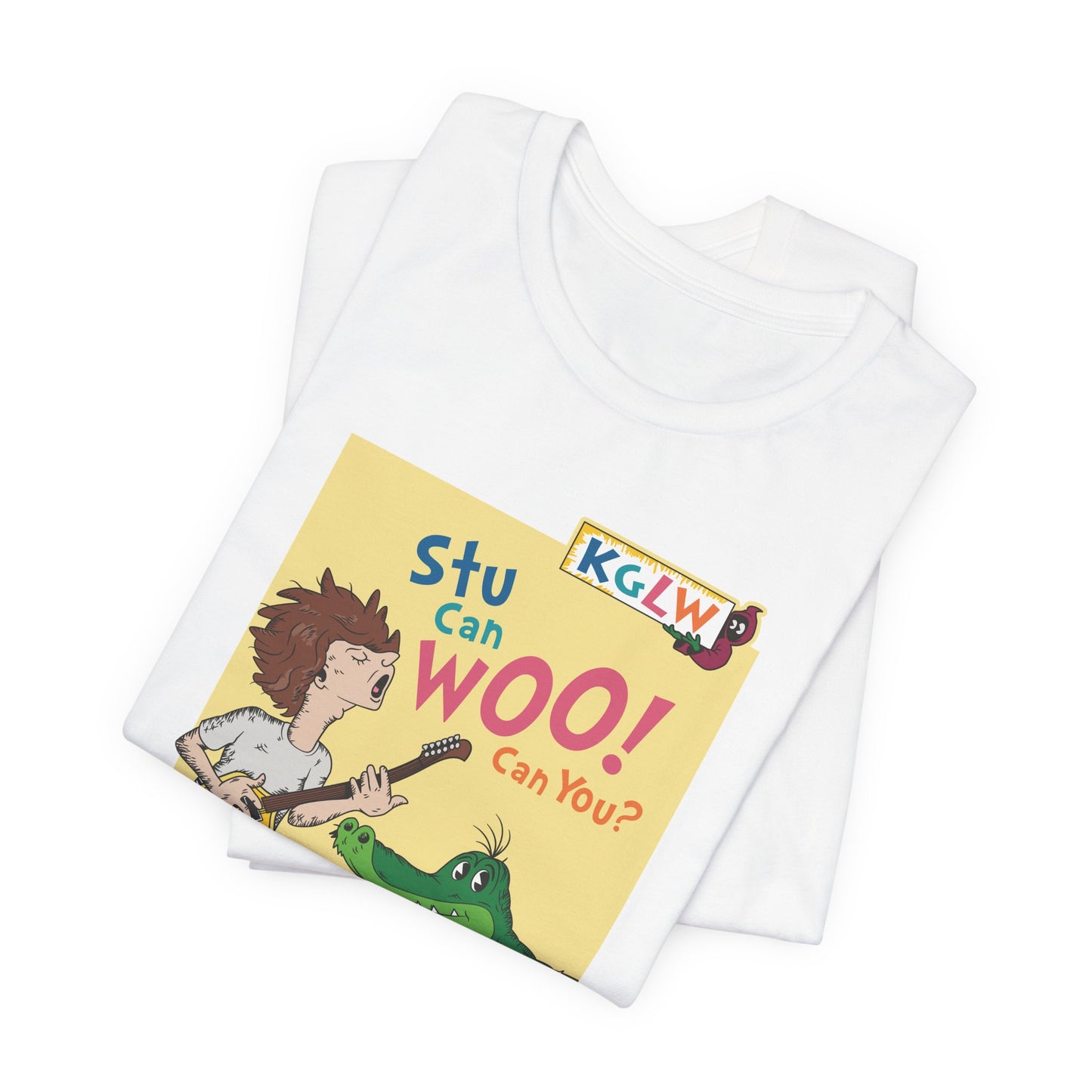 Stu Can Woo! Can You? - Adult Unisex Jersey Short Sleeve Tee