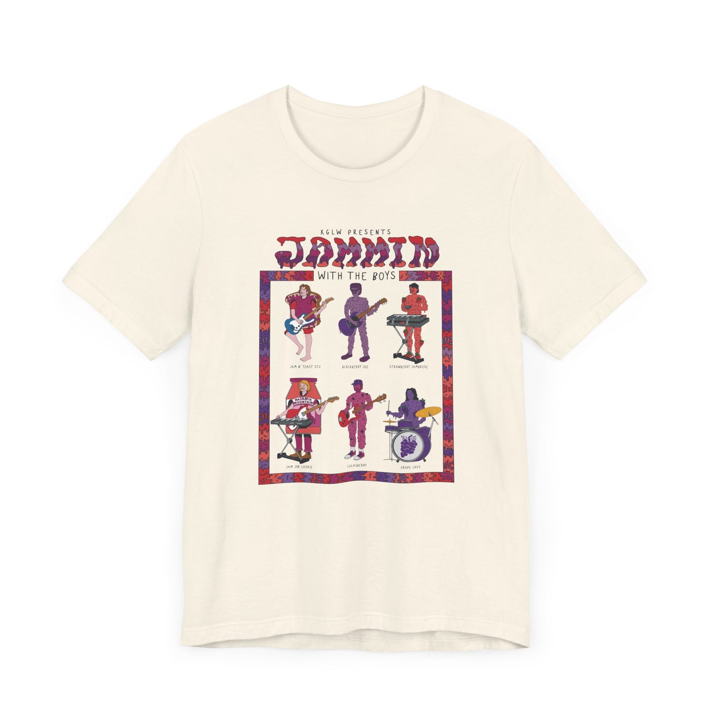 Jammin with the Boys Jam Band- Adult Unisex Jersey Short Sleeve Tee