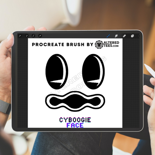 Cyboogie Face - Procreate Stamp Brush [Instant Download]